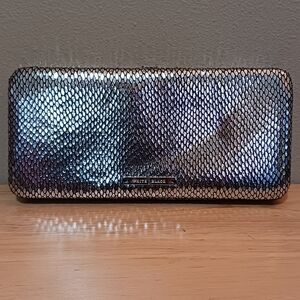 White House Black Market Silver Metalic Snake Skin Wallet